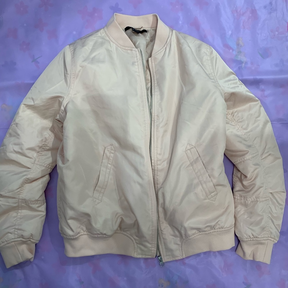 blush pink puffer jacket 🌸
